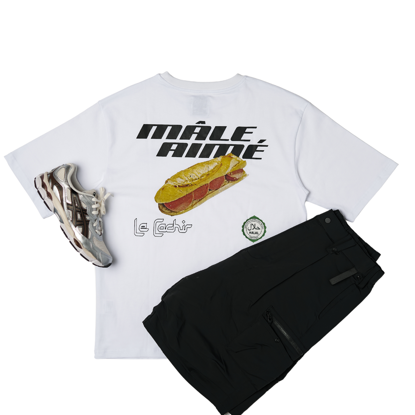 T-SHIRT OVERSIZE MALE AIME CACHIR BLANC