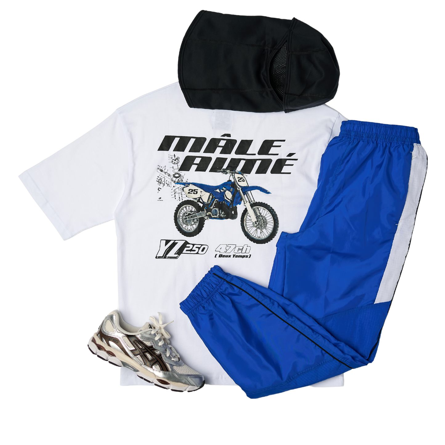 T-SHIRT OVERSIZE MALE AIME YZ BLANC