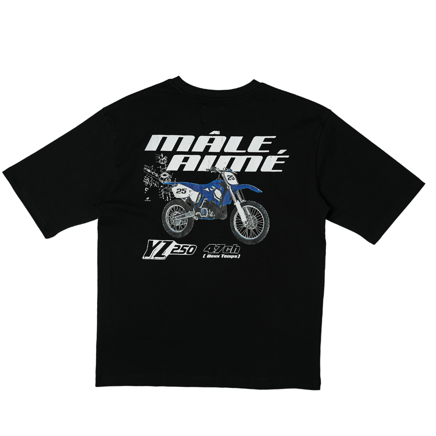T-SHIRT OVERSIZE MALE AIME YZ NOIR
