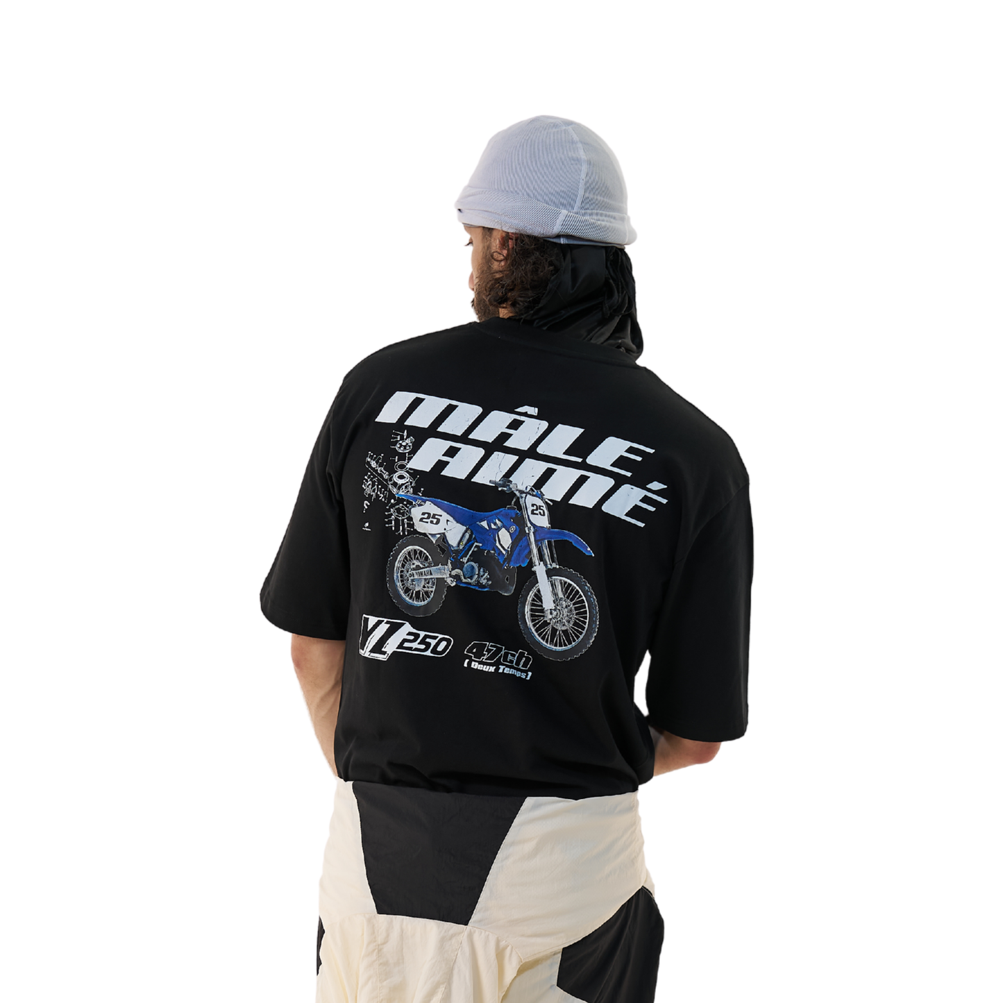 T-SHIRT OVERSIZE MALE AIME YZ NOIR