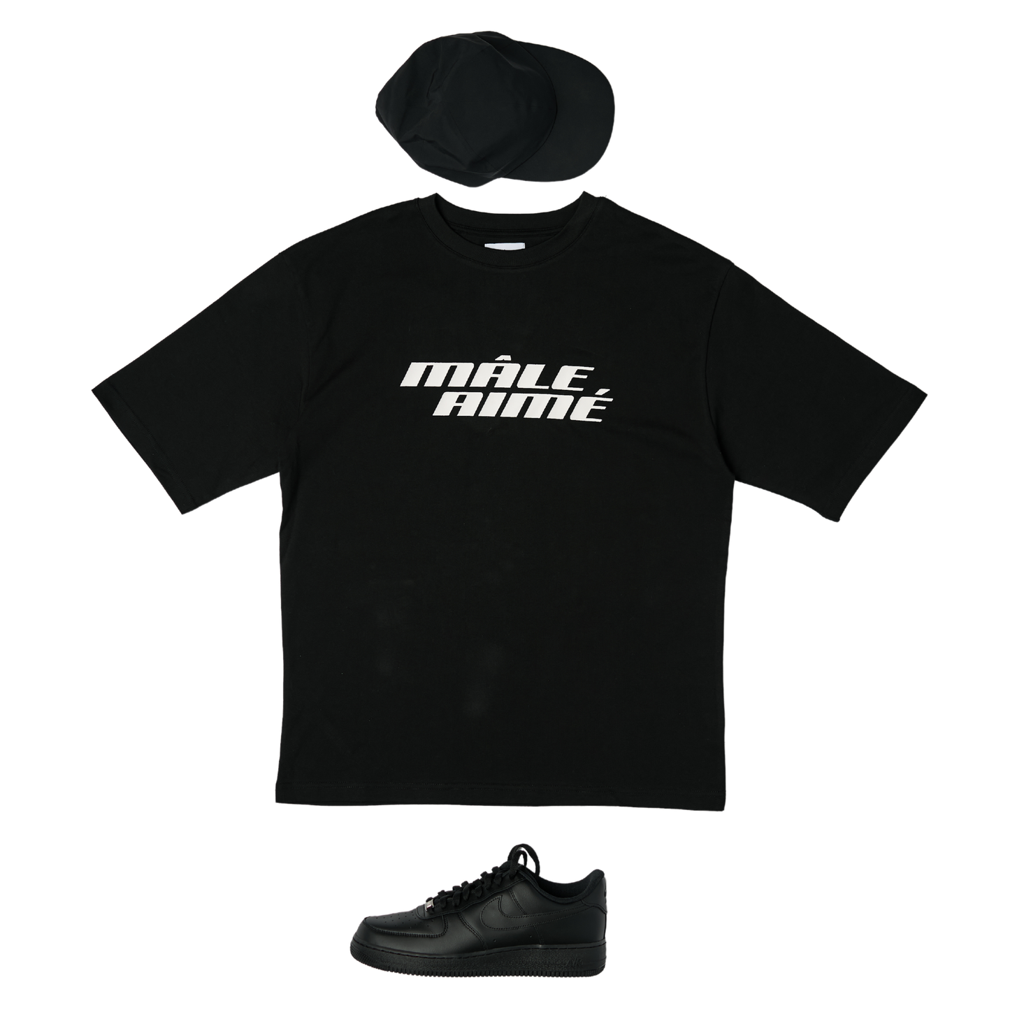 T-SHIRT OVERSIZE MALE AIME BASIC NOIR
