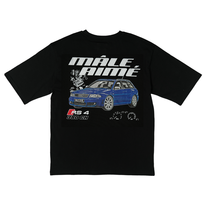 T-SHIRT OVERSIZE MALE AIME RS4 NOIR
