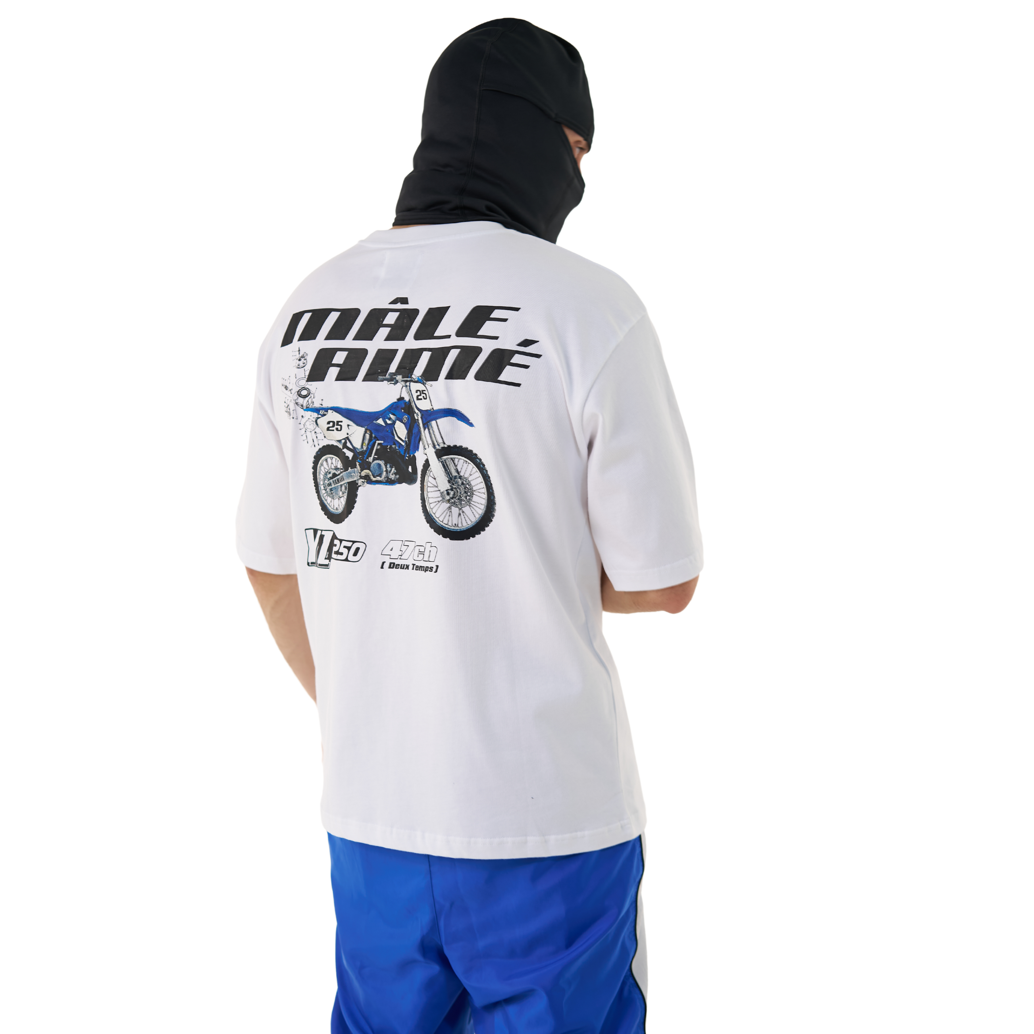 T-SHIRT OVERSIZE MALE AIME YZ BLANC