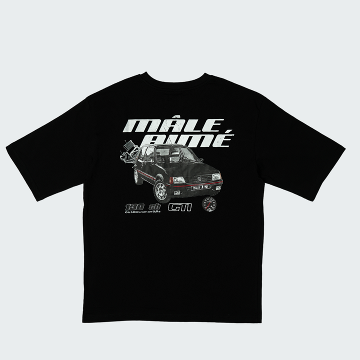 T-SHIRT OVERSIZE MALE AIME 205 GTI NOIR