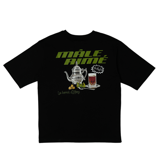 T-SHIRT OVERSIZE MALE AIME THE A LA MENTHE NOIR