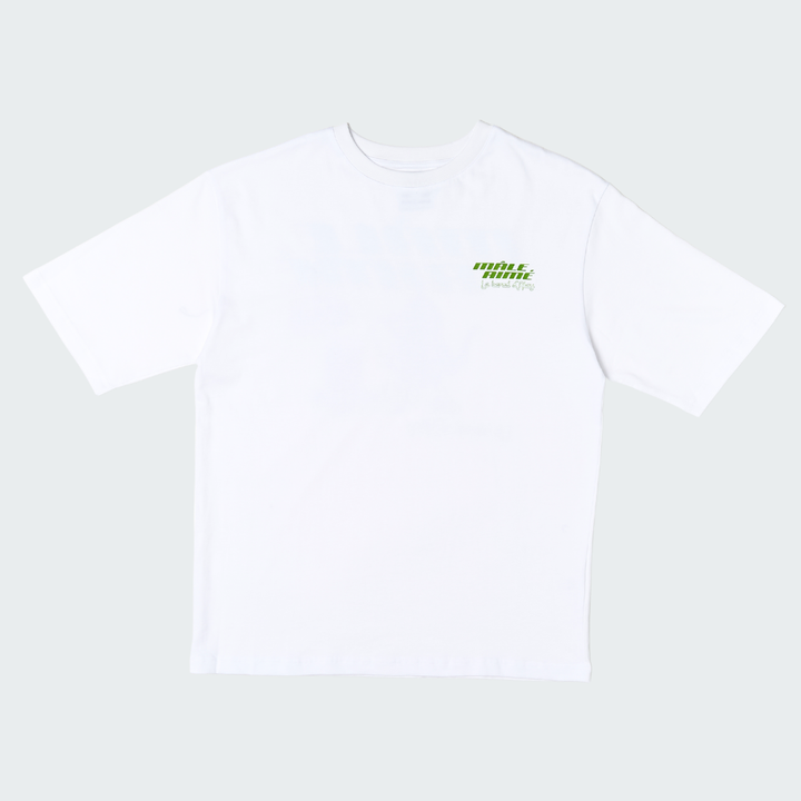 T-SHIRT OVERSIZE MALE AIME THE A LA MENTHE BLANC