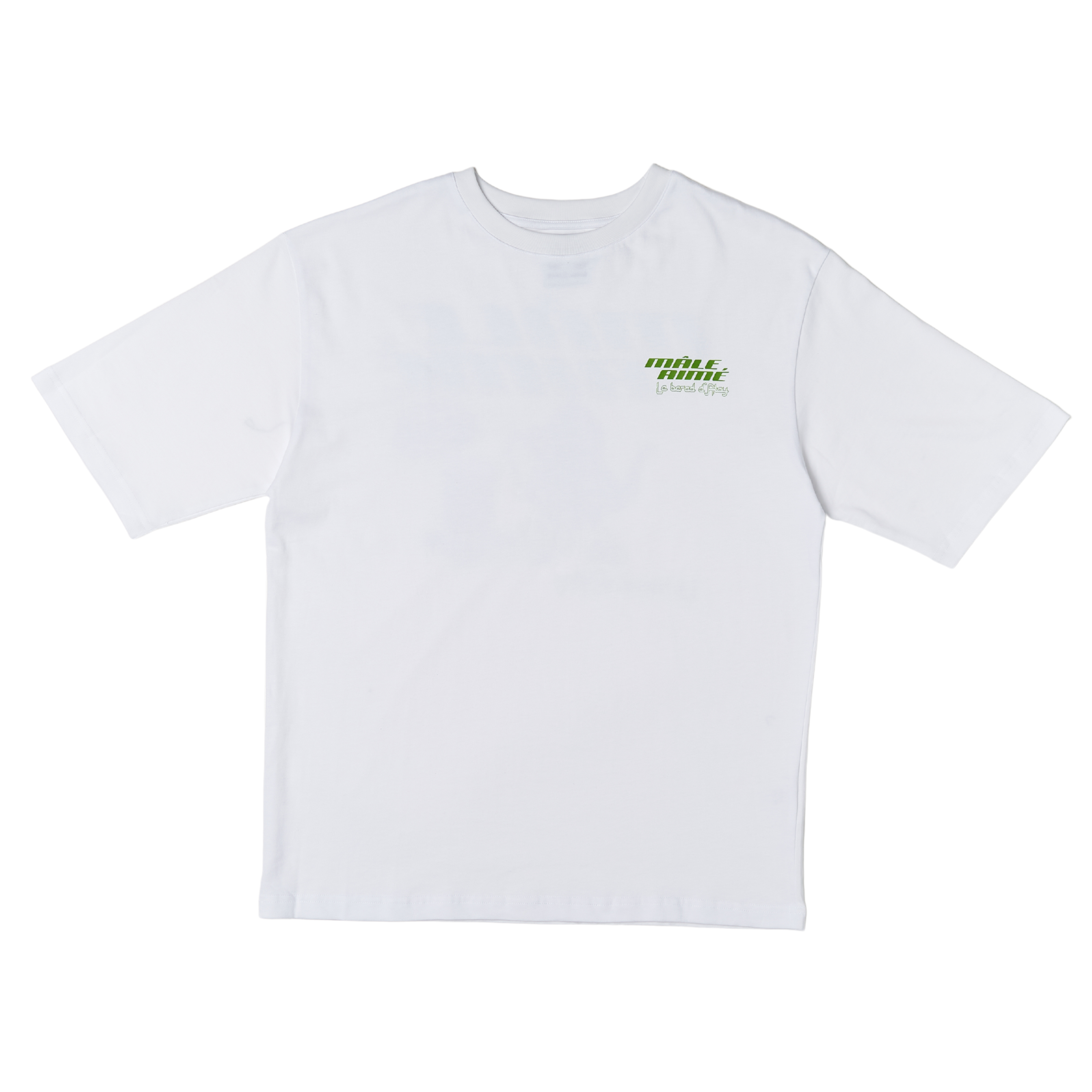 T-SHIRT OVERSIZE MALE AIME THE A LA MENTHE BLANC