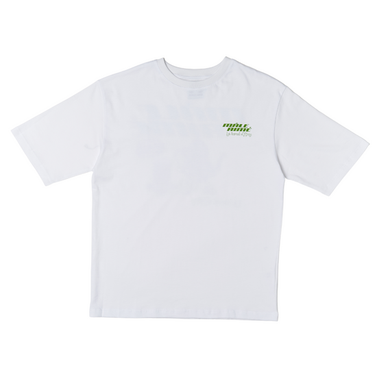 T-SHIRT OVERSIZE MALE AIME THE A LA MENTHE BLANC