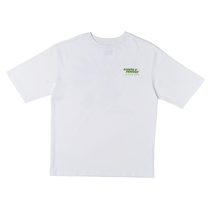 T-SHIRT OVERSIZE MALE AIME THE A LA MENTHE BLANC
