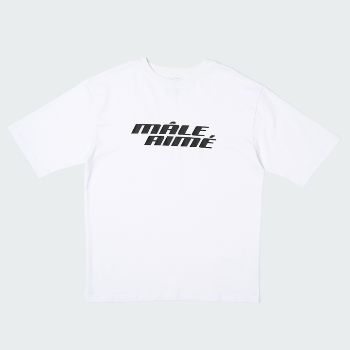 T-SHIRT OVERSIZE MALE AIME BASIC BLANC