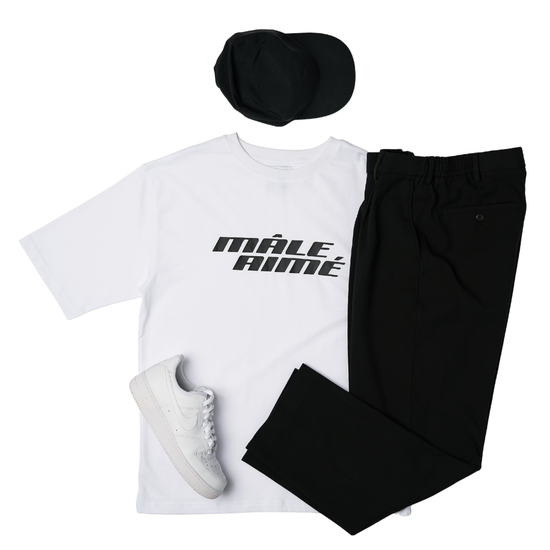 T-SHIRT OVERSIZE MALE AIME BASIC BLANC