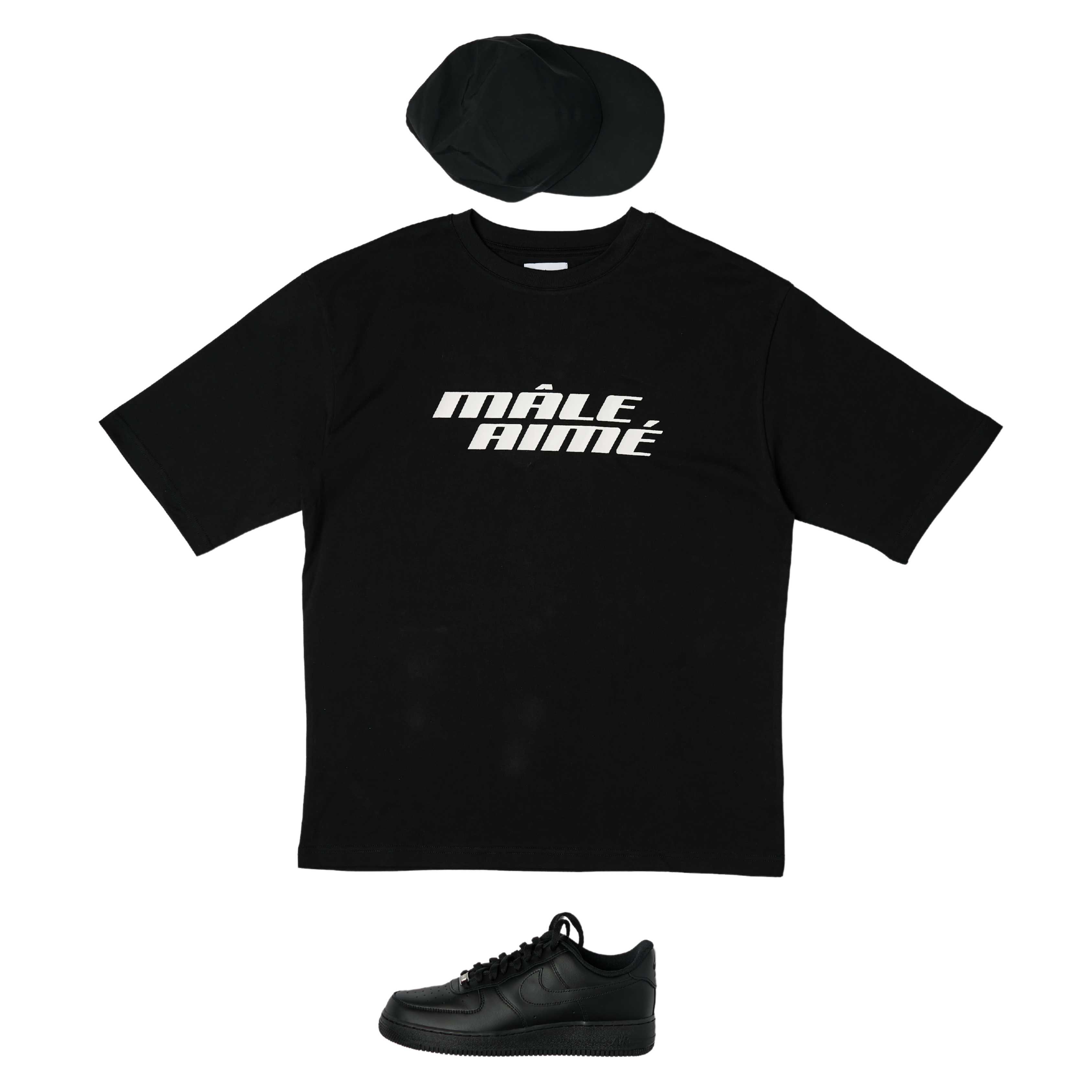 T-SHIRT OVERSIZE MALE AIME BASIC NOIR